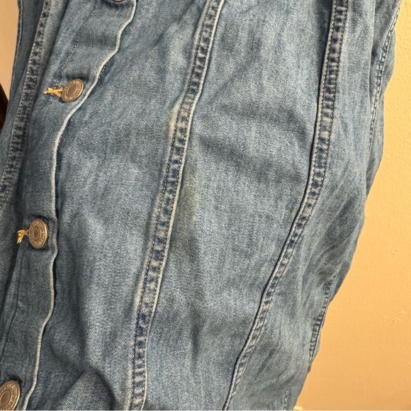 Levi’s Women’s Sleeveless Western Jean Denim Dress Size XXL - Picture 2 of 5